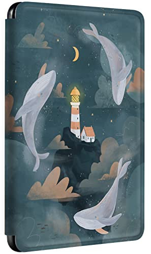 Custodia Kindle Paperwhite 1/2/3 Pelle Flip Silicone Cover Città Futuristica Fantasia Modello Protezione Shell Auto Svegliati o Sonno Magnetico Case per Paperwhite 2012/2013/2015 (6)