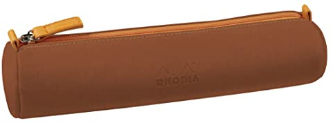 Rhodia 319044C Schlampermäppchen rund, 21,5x5,5cm Kunstleder Kupfer