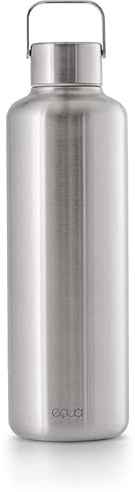 EQUA Timeless Trinkflasche, Edelstahl, 1000ml, BPA-frei, auslaufsicher, haltbar, multifunktional, Stahl