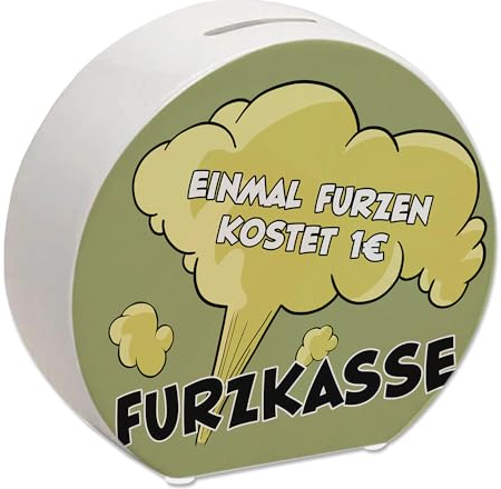 Einmal Furzen kostet 1€ witzige Furzkasse Spardose lustige WG-Kasse um deinen stinkenden Mitbewohner oder deinen Bruder zu bestrafen