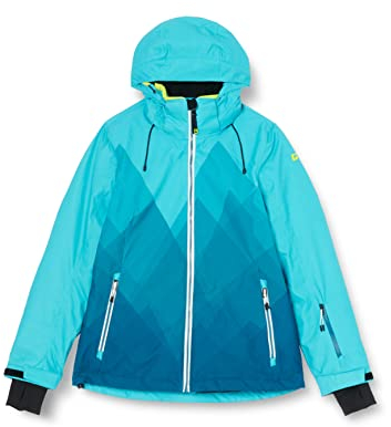 Killtec Damen Ksw 82 Wmn Jckt Skijacke Funktionsjacke mit abzippbarer Kapuze und Schneefang, dunkel türkis, 40 EU