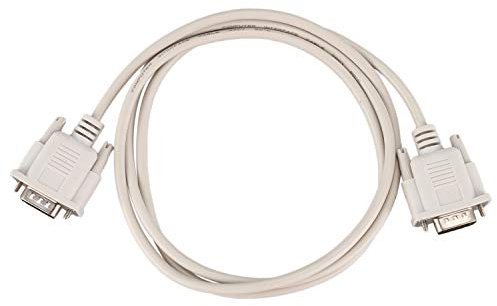 BEIEM 1,4M RS232 DB9 9 pines macho a video VGA Cable adaptador macho 15 pines gris claro
