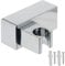 SPARES2GO Wall Clamp Compatible with Mira Shower Head Adjustable Square Angled Chrome Bracket Handset Holder