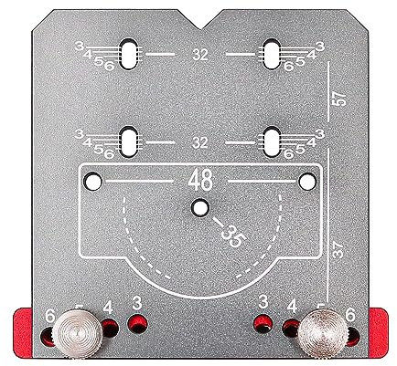CENPEK Door Hinge Jig Adjustable Distance Between Hinge Hole Edges Aluminium Alloy Cabinet Hinge Jig for 35mm Hinges