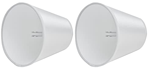 Weißer Kleiner Lampenschirm, Fassförmiger Lampenschirm, Set Mit 2 Kleinen Lampenschirmen, Zum Aufstecken auf Glühbirnenstoff, Zum Aufstecken auf Kronleuchter-Lampenschirme(Silber)