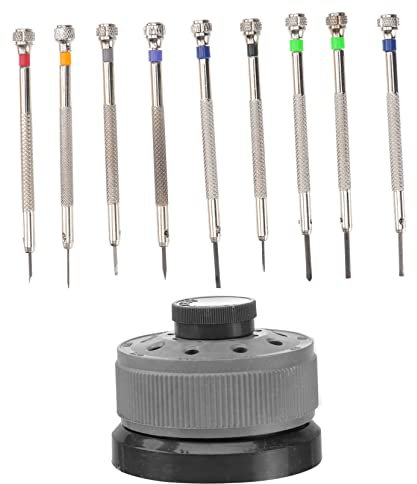 BESTonZON 9pièces Tournevis Plat à Outils Horloger De Précision Différentes Pour Réparation De Montres Et Lunettes
