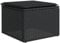 vidaXL Gartenhocker mit Kissen, Gartenstuhl mit abnehmbarem waschbarem Bezug, Hocker mit Stahlrahmen, Sitzhocker Terrassenhocker, Schwarz Poly Rattan