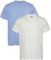 Tommy Jeans Men’s 2 Pack Linear Chest Short Sleeve Round Neck T-Shirts, Multicolor (Colorado Blue/Ecru), L