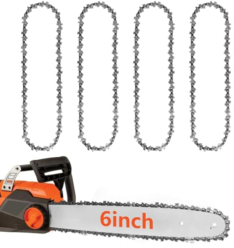 4pz x catena motosega, catena per mini motosega 6 pollici, catena 6 pollici, catena universale per lavorazione del legno, rifinitura, giardino, Saw Chain, catene per tagliare, catena di ricambio
