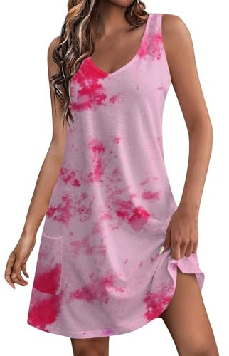 Tunique De Plage Femme Été Robe Lin Robe Médiévale Femme Robe Dorée Robe Ceremonie Femme Chic Robe De Ville Bouton Pins pour Robe Robe Grande Taille Robe Chic Robe Champetre Rose 2XL