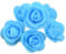 Wisafory Künstliche Rosenköpfe Mini Schaumrosen Künstliche Schaumstoff Rosen Köpfe Foamrosen Dekoblumen Rosenstrauß für Hochzeit Brautstrauß Party Home Deko DIY Valentine's Day Blau 500PCS