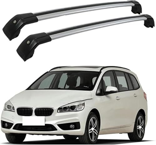 Dachträger Querträger geschlossene Träger passend für BMW 2er Active Tourer Gran Tourer 2015–2021, Alu Grundträger Querbalken Set Relingträger Gepackträger Roof Rack