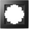 cadre | FLAIR | pour prises d'interrupteur, cadre de prise simple, cadre d'interrupteur, cadre simple, noir mat