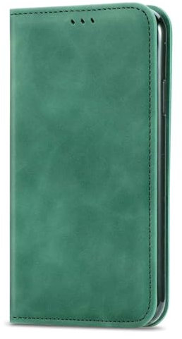 Bnvdfre for Honor X6b Case Flip Phone Cover PU Leather Shockproof Card Holder Magnetic Stand Protective Wallet Case for Honor X6b, Green