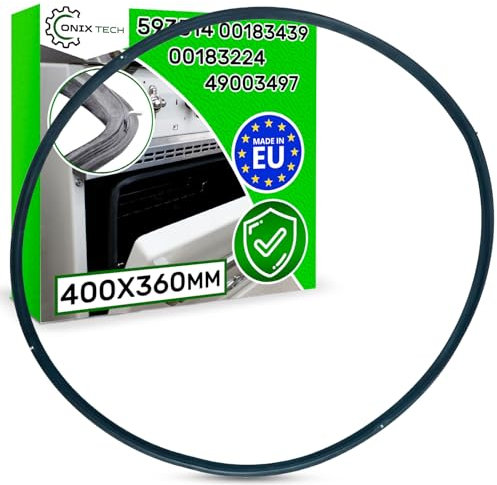 Goma Horno con Código Original 593514 00183439 00183224 49003497 para Gorenje para Bosch para Siemens - Junta Horno de Goma con 8 Ganchos - MADE IN EU - Garantía 5 Años - ONIX TECH