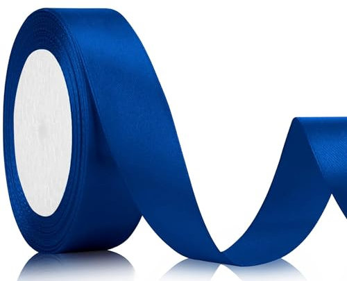 Geschenkband Satinband 22m, 20mm Breit Geschenkband, Blau Schleifenband für Hochzeit, Bastelarbeiten und Geschenkverpackung Hochzeitsdekoration (Blau)