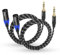 Yumiwoow Microphone Cable 10Ft,1/4 to XLR Cable,Quarter inch(6.35mm) TRS to XLR Male, 1/4 Stereo Jack to XLR Balanced Interconnect Cord Patch Cable,Compatible with Speakers, Audio Consoles 2Pack