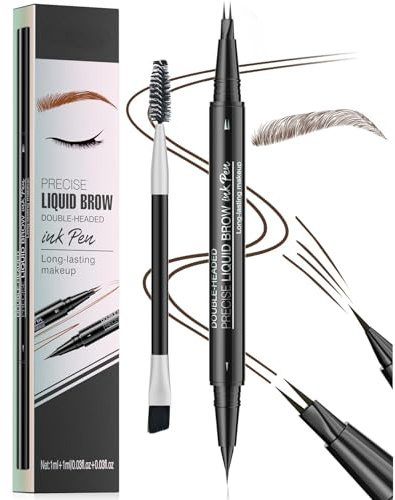 Magic Microblading Eyebrow Contouring Pencil - Eyebrow Pen,Brow Pencil 2-in-1 Dual-Ended - Precise Waterproof Brow Pen 2 Tipped Precise Waterproof With A Micro-Fork Tip Applicator