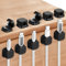 Gjinxi 10 Pack Magnetic Cable Clips, Adhesive Cable Cord Management Charger Wire Organizer Keeper USB Charger Cord Holder Organizer for Nightstand Desk Car Table Wall(Black)