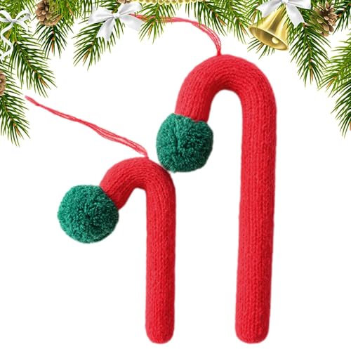 Salyeeluly Zuckerstangen-Dekorationen, Zuckerstangen-Weihnachtsdekorationen | Zuckerstangen-Weihnachtsbaumschmuck,Weihnachtliche Zuckerstangendekorationen für Kaminsimse, Bäume