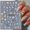 Nagelsticker Meerestiere, Meerestiere Nagelkunst Sticker, Meerestiere 5D Geprägte Nagelaufkleber, Meerestiere Nagelaufkleber für Frauen, Nail Art Sticker Dekoration für Damen