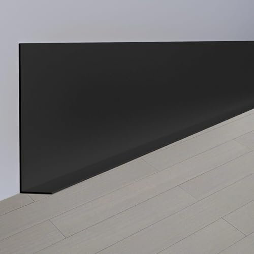 ZZLQIAN - Rodapié suave autoadhesivo PVC 60x20 mm - 25 metros zócalos de pared, plegable, zócalo moldura para pisos, color negro