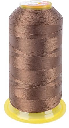 FOGAWA Filo da cucire in nylon resistente 1200m, 210D/3, Filo da cucito in nylon Filo per cucire per capelli, tela, scarpe, borse, tende, tappeti (Marrone)