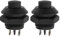 eMagTech 2 Interruptores de Botón Pulsador para Coche Interruptor de Botón de Arranque Interruptores de Botón Pulsador Momentáneos para Coches Clásicos Camiones 21 X 27 X 37 Mm 12 V-250 V 3 A