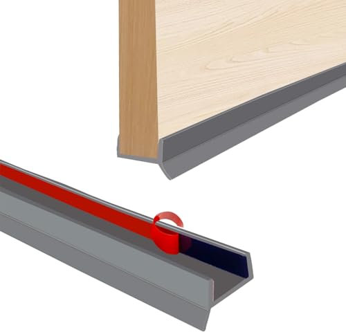 Sockelleiste Küche Sockelprofil Dichtung, Hohe Elastizitä Silikonkautschuk für 15mm 16mm 17mm Holzstärke Abdichtungsprofil für Küchensockel, ist Stark Wasserdichter Staubdicht (Grau, 5M)