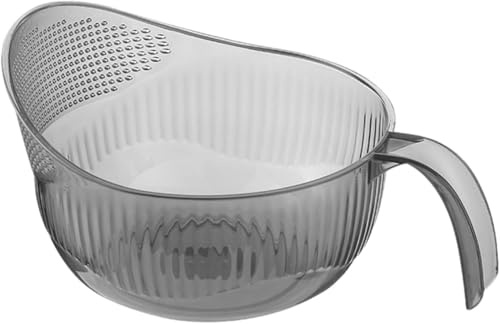 Mr. Gadget's Solutions Multi-Function Kitchen Colander Bowl – Versatile Food Strainer & Rice Washer with Ergonomic Handle – Ideal for Rinsing Rice, Quinoa, Vegetables, Fruits, Beans, Pasta & More