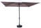 MA MAISON Ombrellone da Giardino Quadrato 3x3 Metri - in Alluminio, Regolabile, da Esterno, Impermeabile, con Manovella, Tubo Ø 40 mm- Resistente ai Raggi UV (Grigio- 3x3 Mt)