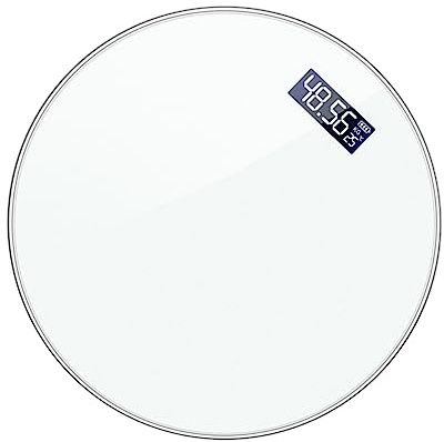 Körpergewichtswaage Geschenkideen, Elektronische Waage mit LCD Display | 0,2-180kg Messbereich, 10g Teilung, Hartglas Oberfläche, für Haushalte und Gewichtskontrolle