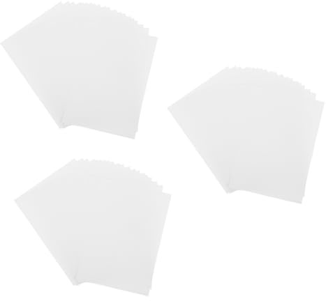 Uonlytech 3 Sätze Staubsicherer Schutzfilm Diamant-kunstversiegelung Strass Für Aufkleber Zeichnung Veröffentlichungspapier Antihaft-trennpapier Fotopapier Weiß 40 Stück * 3