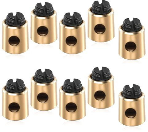 30 Stück Bremsseilnippel-Schrauben - 5x6mm Drosselhebelseilnippel lötfrei, Ersatzteile für Auto/Motorrad/Fahrrad (schwarz, metallisch)