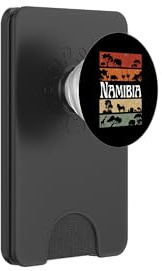Retro Africa Namibia Safari Travel Namibia Tour PopSockets PopWallet for MagSafe