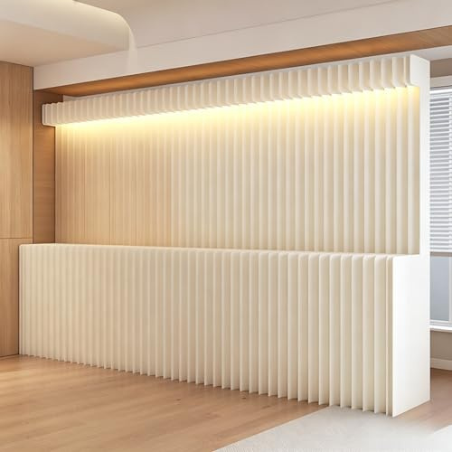 Klappbar Trennwand Raumteiler (Folding Room Divider) with Multifunktionale Raumtrenner, Umweltfreundlich Kraftpapier Keine Montage Trennwände,Ideal für Haus,Büros, Schlafzimmer (H2 m x L3 m)