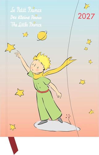 Der Kleine Prinz 2027: Buchkalender 16x22 cm - Wochenplaner mit Magnetverschluss, Lesebändchen, internationeln Feiertagen & Tasche für Visitenkarten, für Beruf, Schule & Alltag