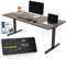 Yaasa Desk Pro Elektrisch Höhenverstellbarer Schreibtisch Eiche dunkel/Schwarz 200 x 80 cm – Ergonomischer Schreibtisch mit Abgerundeter Tischplatte & ErgoTouch-Display – Traglast 120 kg
