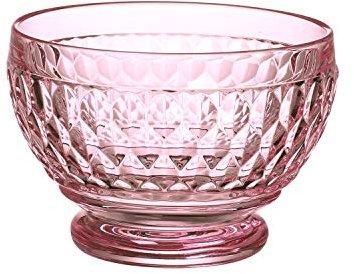 Villeroy & Boch Boston Coloured Tazón para postres, 430 mililitros, Cristal, Rosa, 11.4 x 11.4 x 8.1 cm, 1.0 Pieza