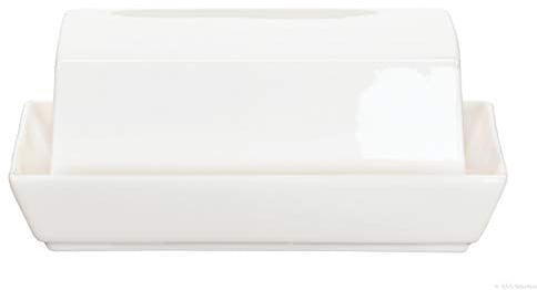 ASA 1984013 Butterdose, Porzellan, Weiß, 15.7 x 12.8 x 8 cm