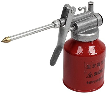 sourcingmap Pneumatic Red Metal Bottle High Pressure Feed Oil Gun