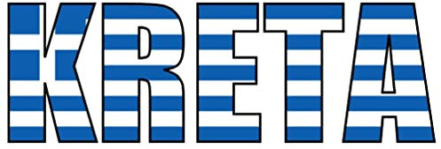 Skyline4u Kreta Aufkleber Schriftzug mehrere Größen - 30x10,2cm