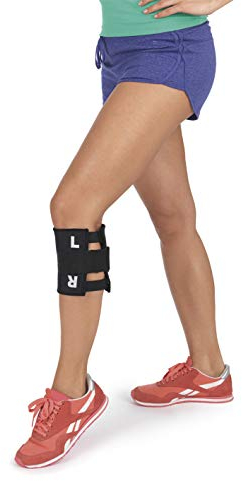 VITALmaxx Akupressur Knie Bandage Für Rückenbeschwerden | Lindert Rücken Schmerzen Mit Chinesischer Akupressur Technik | Kniebandage Damen Herren Individuell Anpassbar [Schwarz]