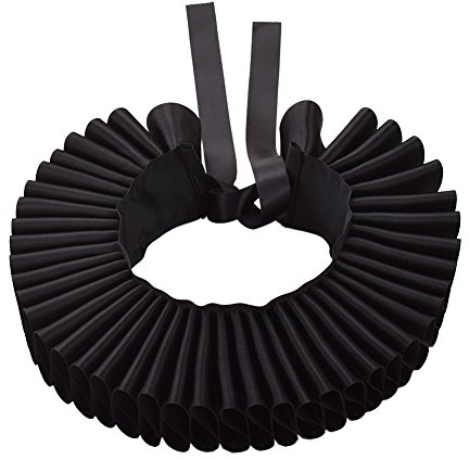 GRACEART Renaissance Elisabethanisch Rüsche Hals Halsband (Schwarz)