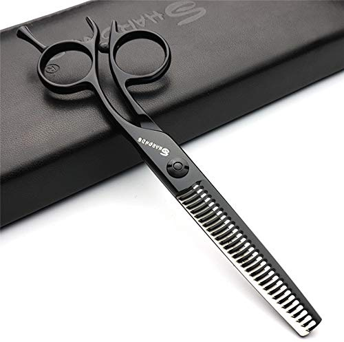Japan 440C 5.5/6 inch Hair Profession Stylist Bearing Scissors Hair Salon Studio Professional Modeling Tools Cutting Scissors + thinning Scissors (6-inch Thin Scissors-C)