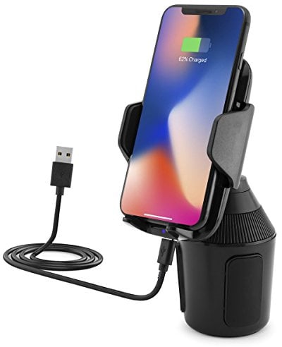 MidGard Universal Wireless Auto KFZ-Dosenhalter mit Qi-Ladefunktion kompatibel mit Apple, Samsung, Huawei usw.