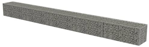 vidaXL Gabionen Wand mit Deckel 600x50x50cm Steingabionen Gabione Steinkorb