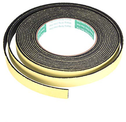 sourcing map Ruban d'étanchéité Joint Mousse Adhésive Bande Pour Fenêtre Porte Isolation 15mm Large 2mm Épais 5m Long