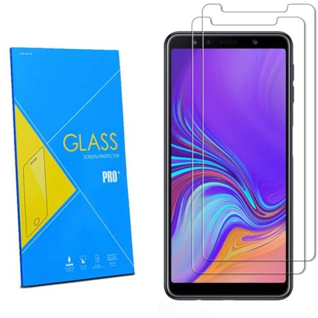 Displayschutzfolie für Samsung Galaxy A7 2018, 15,2 cm (6 Zoll), SM-A750FN/DS, gehärtetes Glas, Displayschutzfolie für Samsung Galaxy A7 2018, 2 Stück