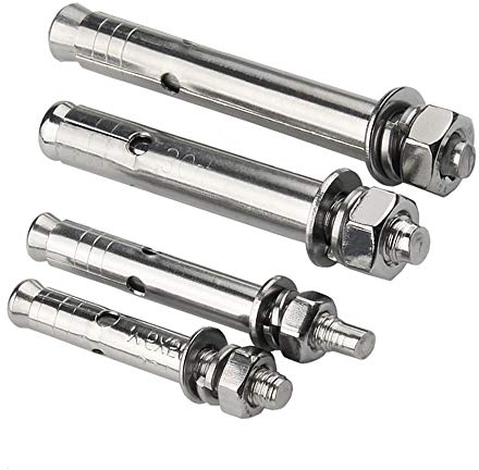 YINSONG 1 Stück M14 Ankerschrauben Edelstahl - 304 Edelstahl Sechskantmuttern Hülse Anker Expansionsschraube, Silber , M14 * 150 mm